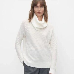 Club Monaco - "Links" Funnel Neck Cream Wool Sweater - XL - China